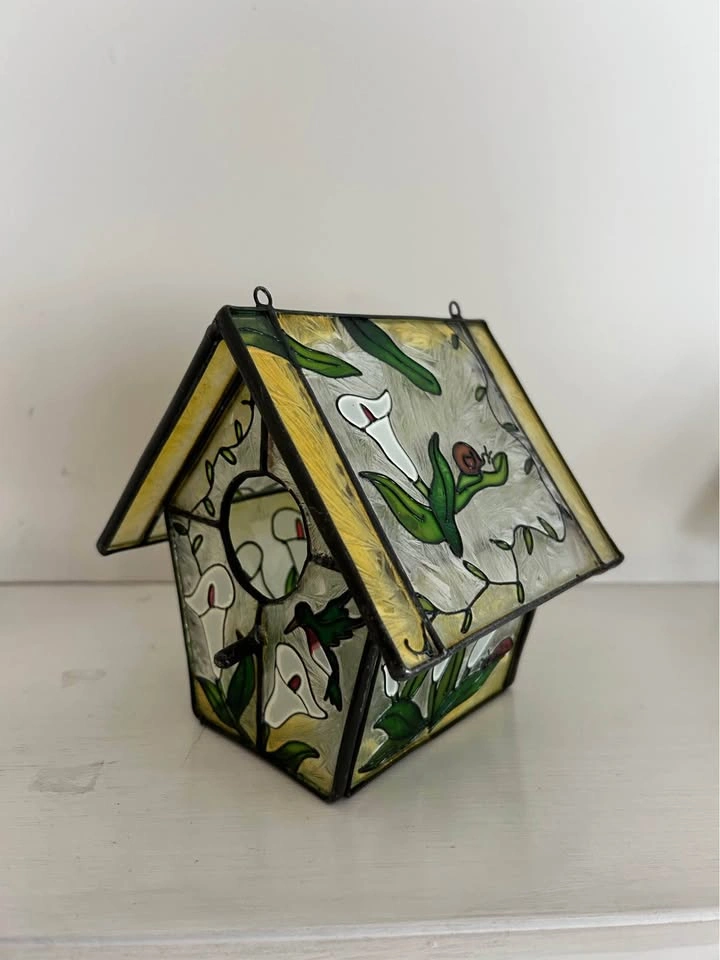 Stained glass decorative bird houses - photo 4