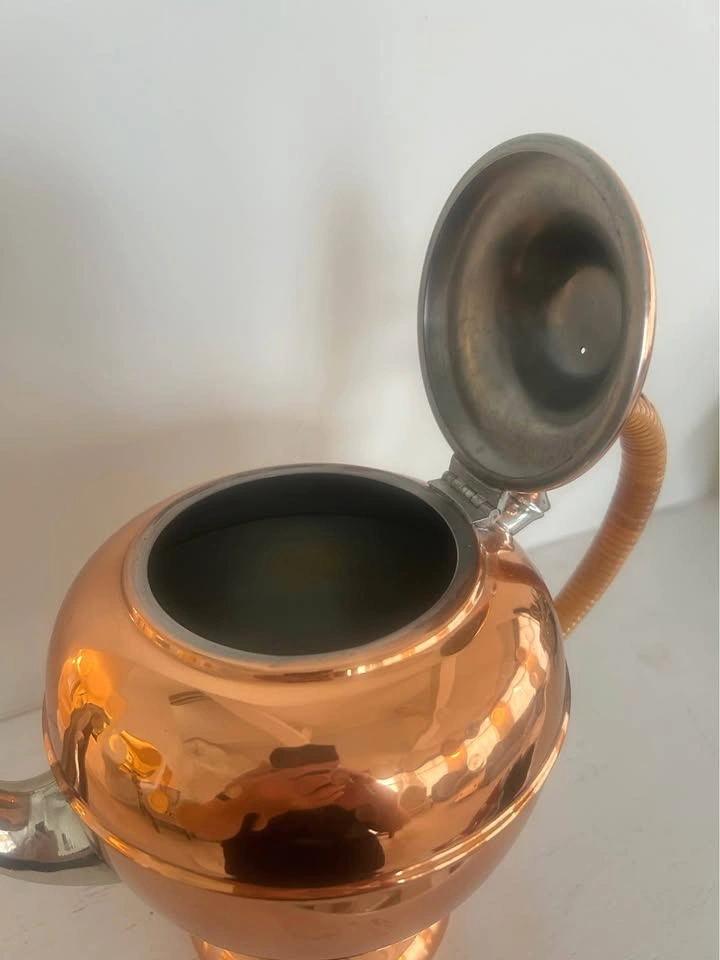Copper tray and teapot - photo 4