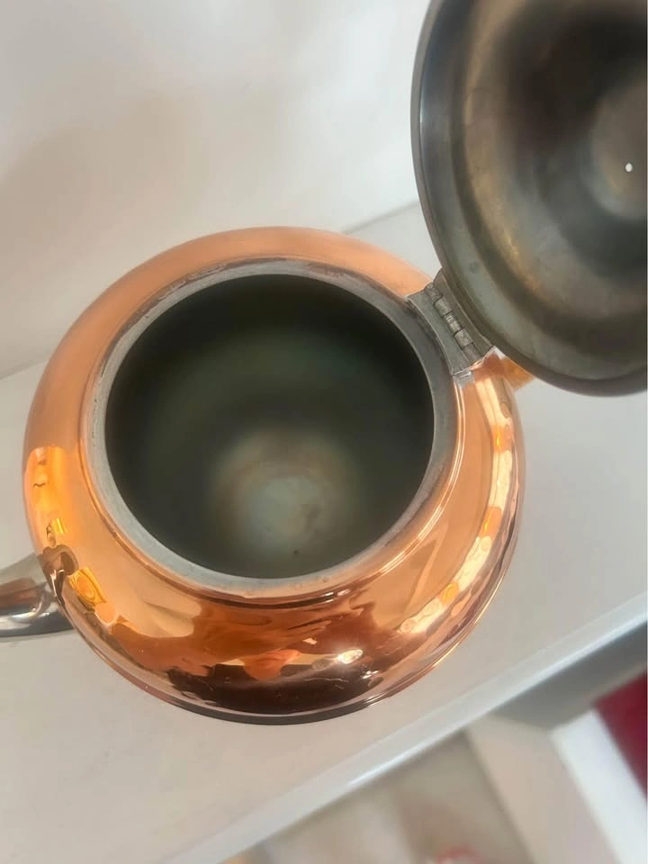 Copper tray and teapot - photo 5