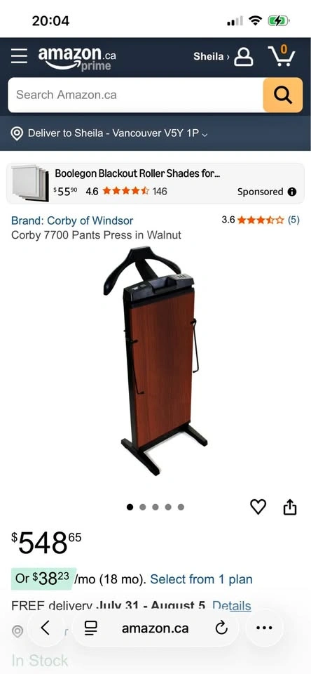 Valet & trouser press