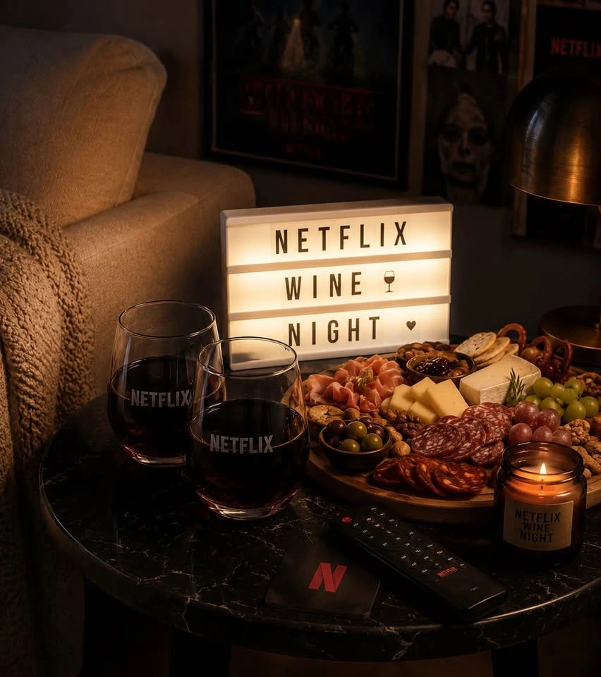 Netflix Stemless Wine Glasses - Set of 2 - photo 2
