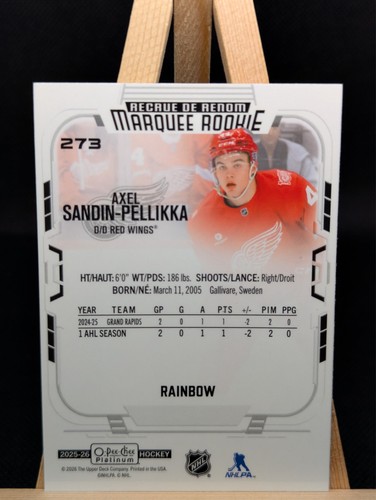 Axel Sandin-Pellikka 2025-26 O-Pee-Chee Marquee Rookie Rainbow - photo 2