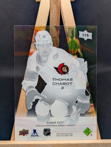 Thomas Chabot 2025-26 Upper Deck Series 1 Clear Cut #119 - photo 2