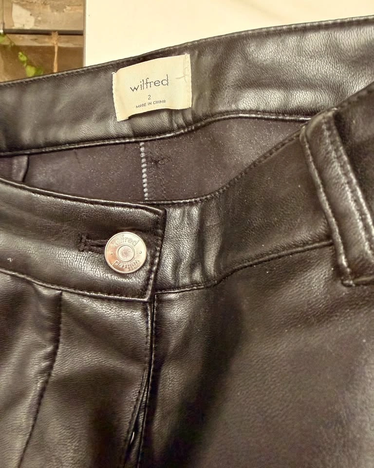 Wilfred Vegan Leather Cargo Pants – Size 2 - photo 4