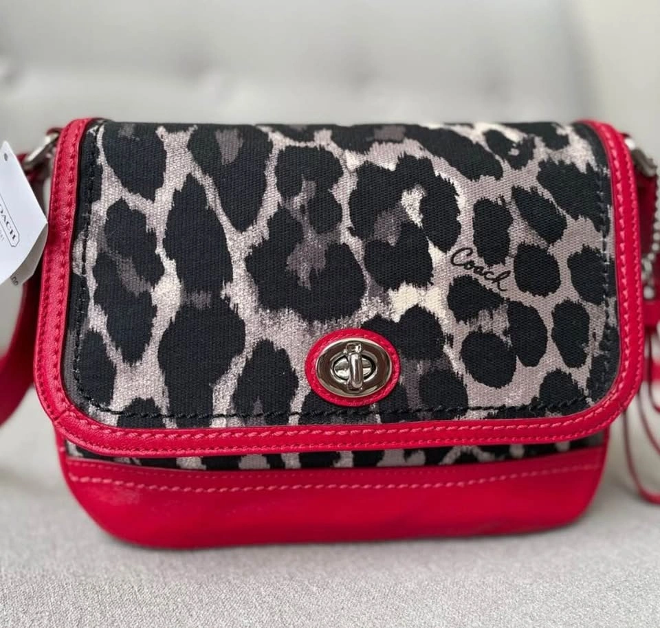 Coach Leopard Print Red Crossbody Bag New With Tags - photo 4
