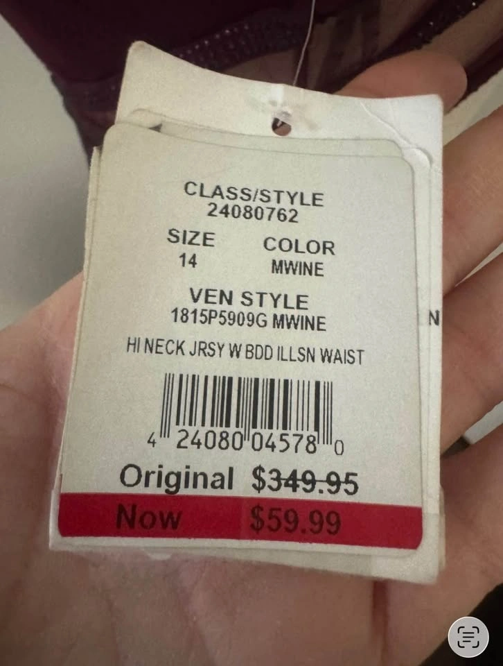 Ladies Size 14 Merlot Evening Dress - New With Tags - photo 5