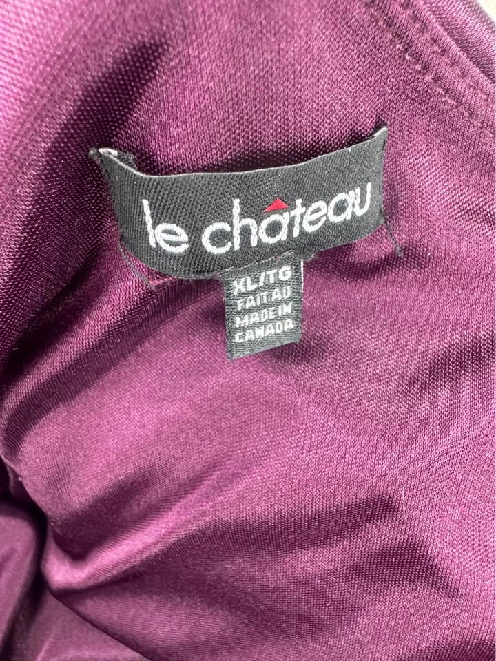 LE CHÂTEAU Plum One Shoulder Dress Size XL New - photo 3