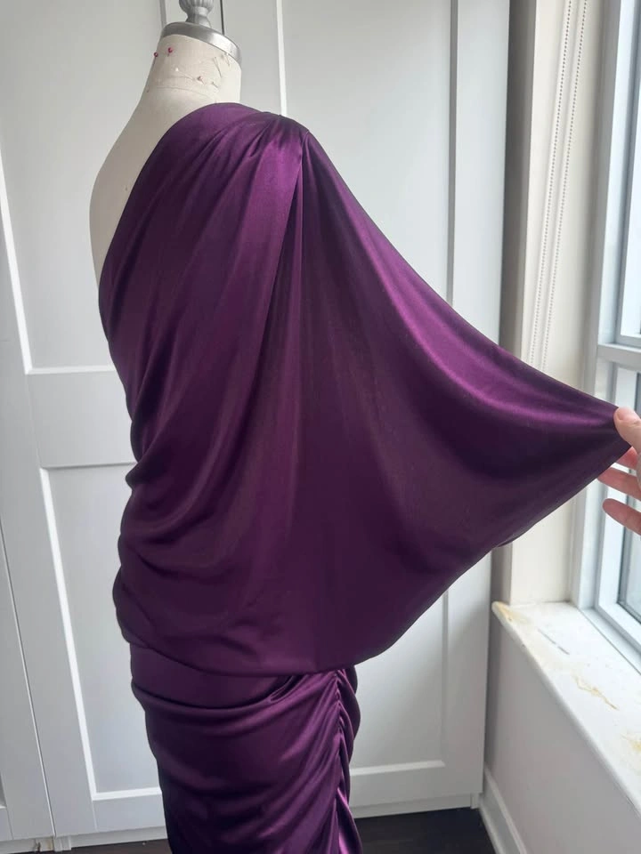 LE CHÂTEAU Plum One Shoulder Dress Size XL New - photo 5