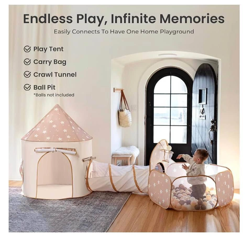 Tiny Land Kids Play Tent with Tunnel & Ball Pit - photo 2