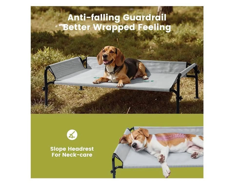 Elevated Dog Bed 35" Raised Outdoor Cooling Cot (Grey) - photo 2