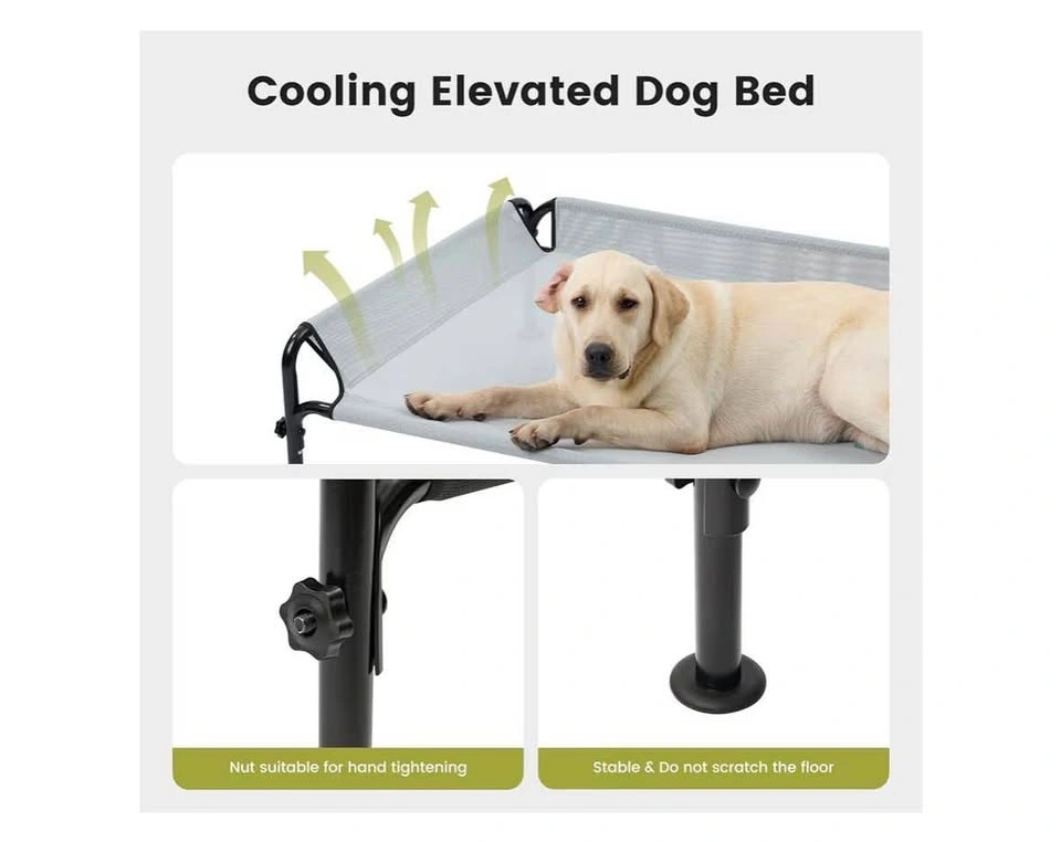 Elevated Dog Bed 35" Raised Outdoor Cooling Cot (Grey) - photo 3