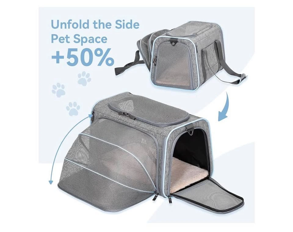 BNIB Airline Approved Expandable Pet Carrier - Grey or Black - photo 4