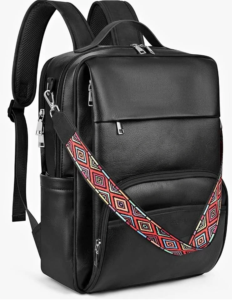 SYTRAH Leather Laptop Backpack for Women (15.6 Inch)