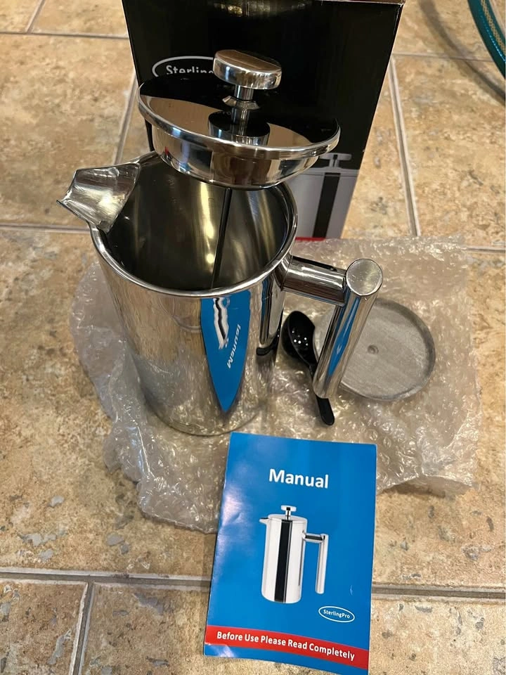SterlingPro 34oz Insulated Stainless Steel French Press