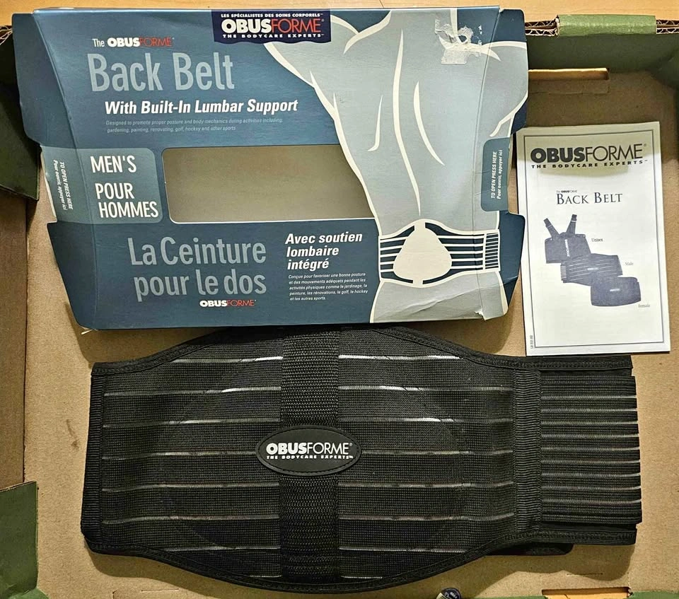 BRAND NEW ObusForme Men’s Back Belt w/ Lumbar Support