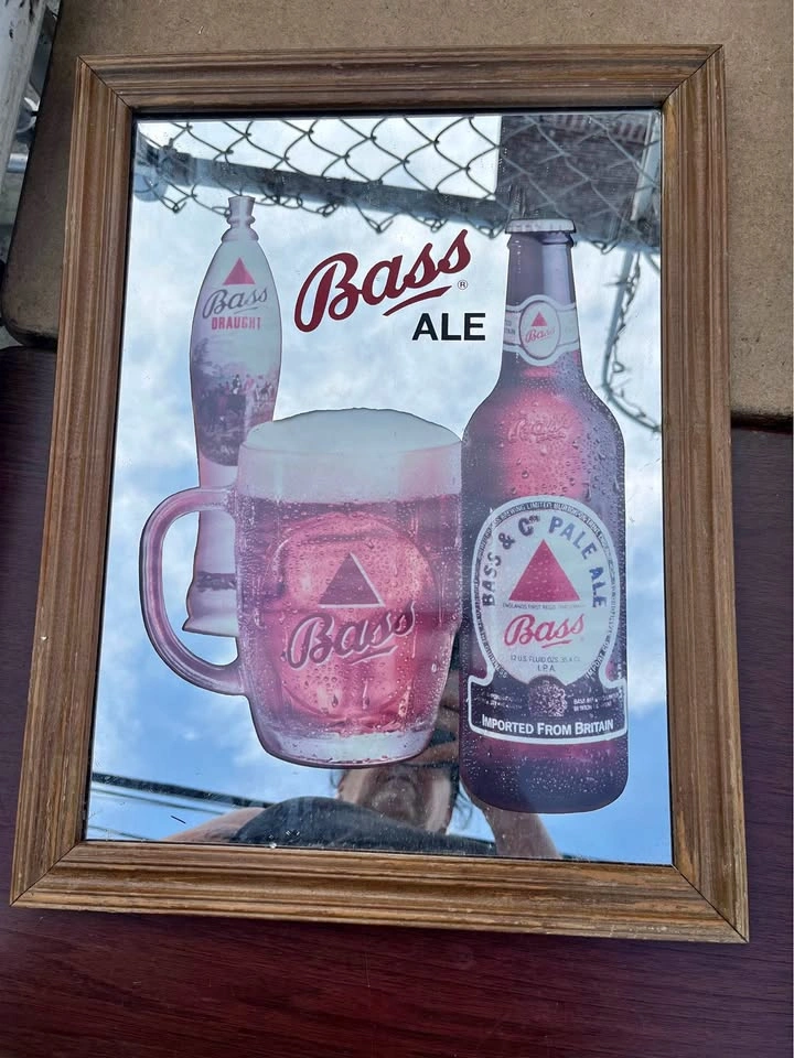 Vintage Bass Ale Bar Mirror Cash Only & Pick up Only