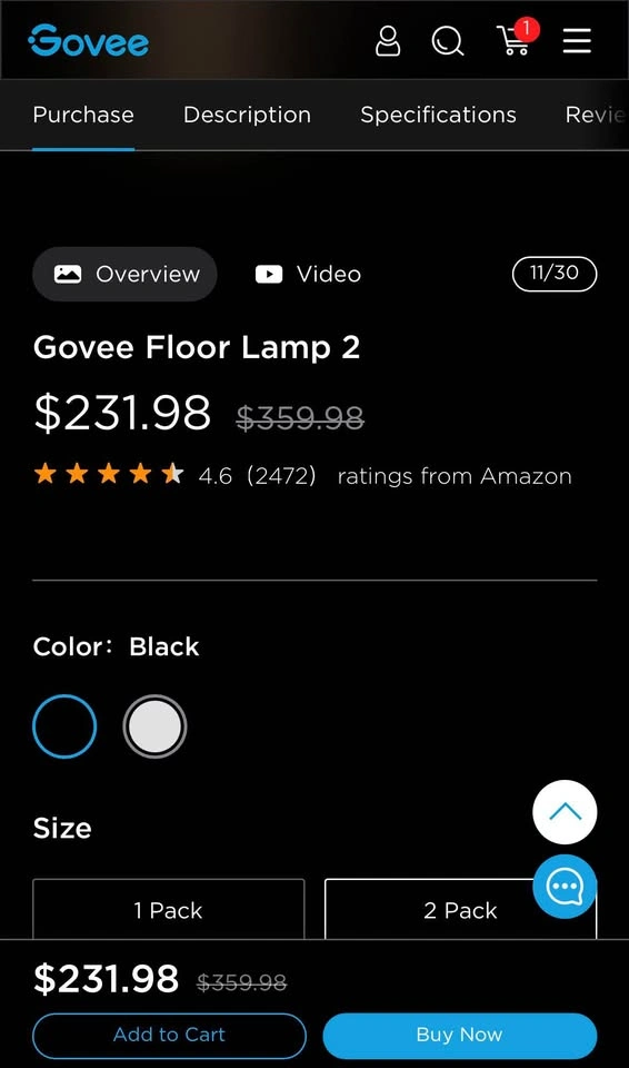 2× Govee Floor Lamp 2 – Smart RGBIC LED Floor Lamps - photo 5