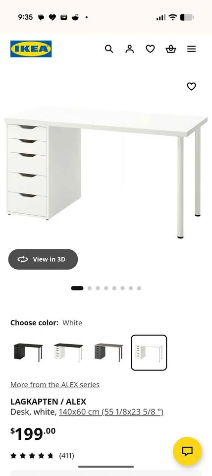 Ikea Desk and Drawers - photo 5