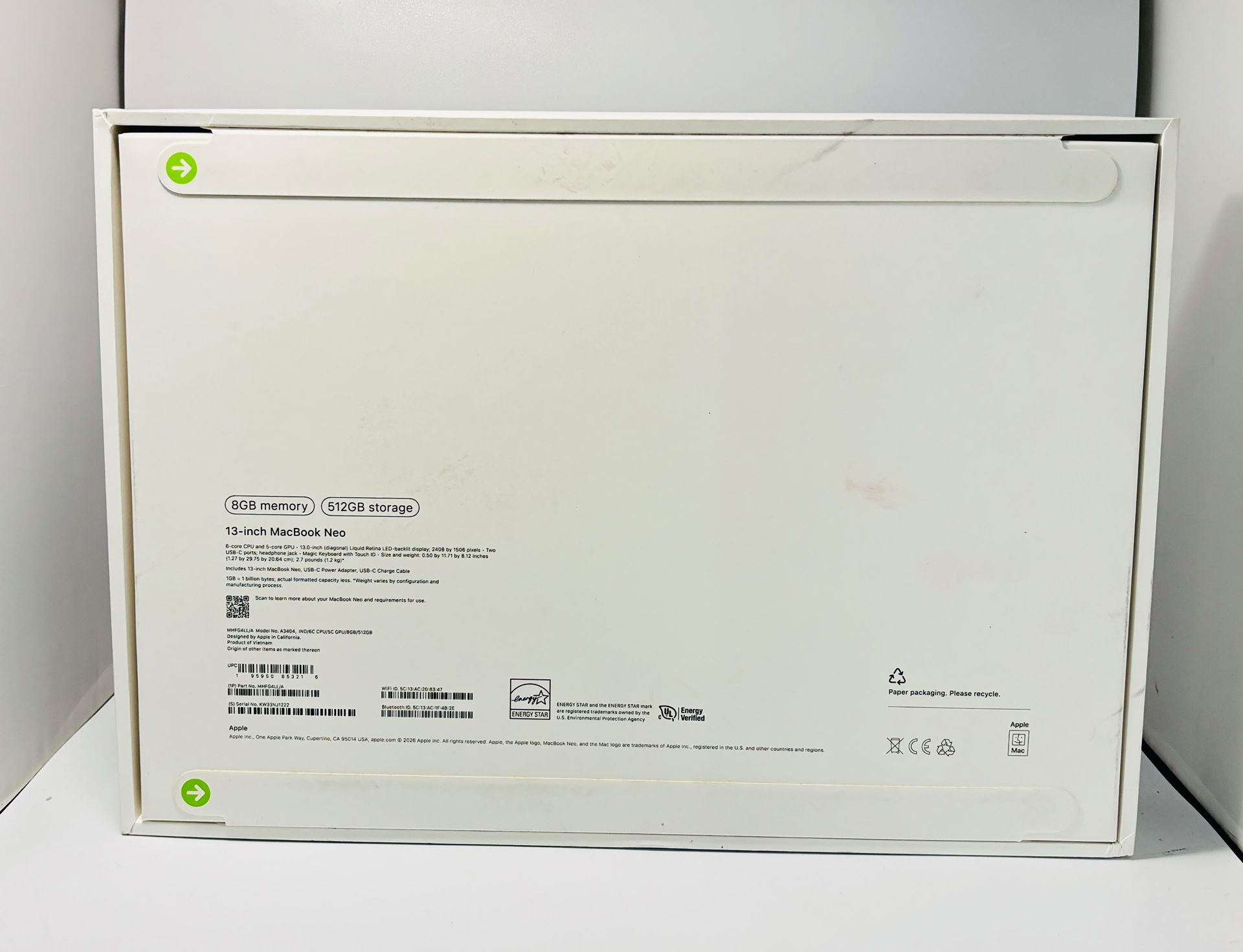 Apple MACBOOK NEO 8GB 512GB ~TouchID ~NEW SEALED - photo 2