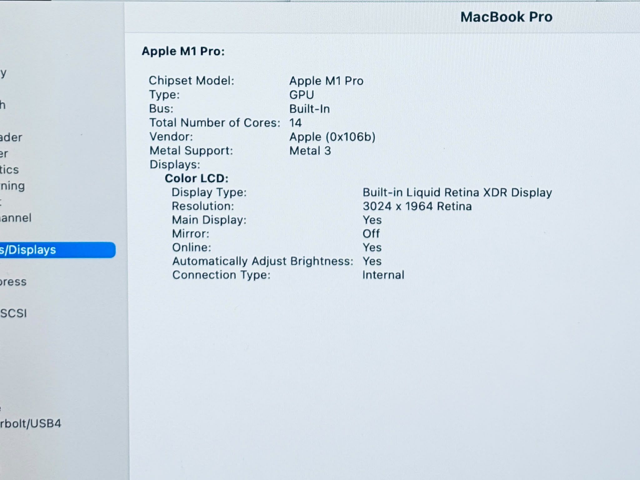Apple MacBook Pro 14” 2021 M1 PRO 32GB RAM 512GB - photo 3