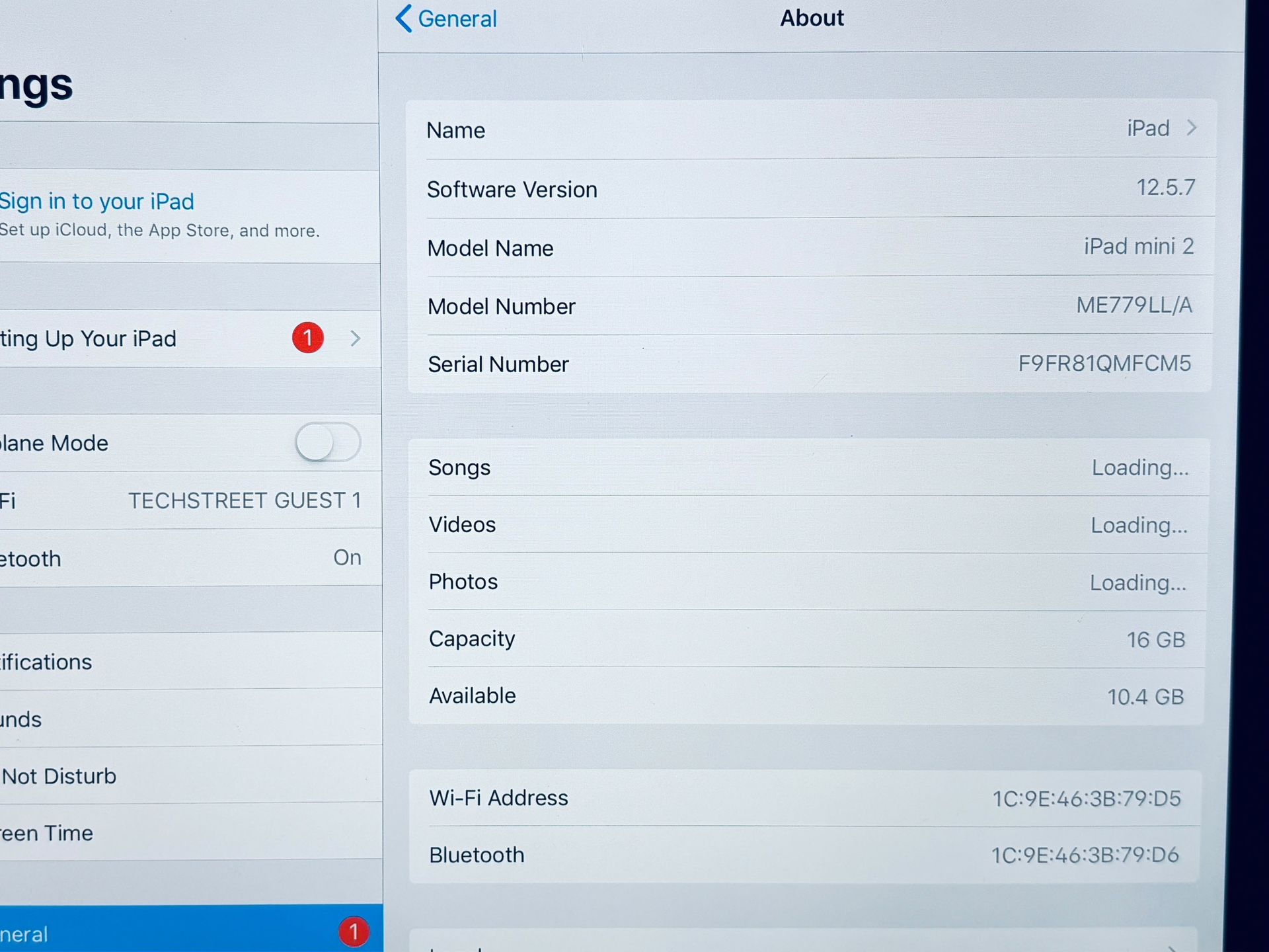 Apple Ipad Mini 2 16GB Fully Functional iOS 12 - photo 2