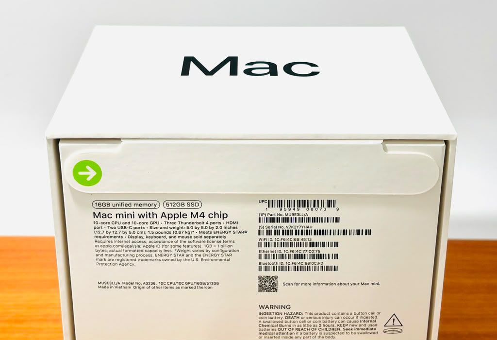 APPLE MAC MINI M4 CHIP 16GB RAM 512GB -New Sealed - photo 4
