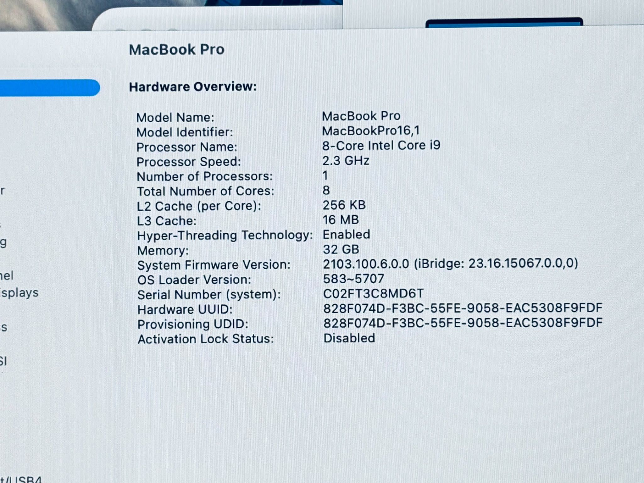 Apple MacBook Pro 16” 2019 i9 32GB RAM 1TB - photo 2