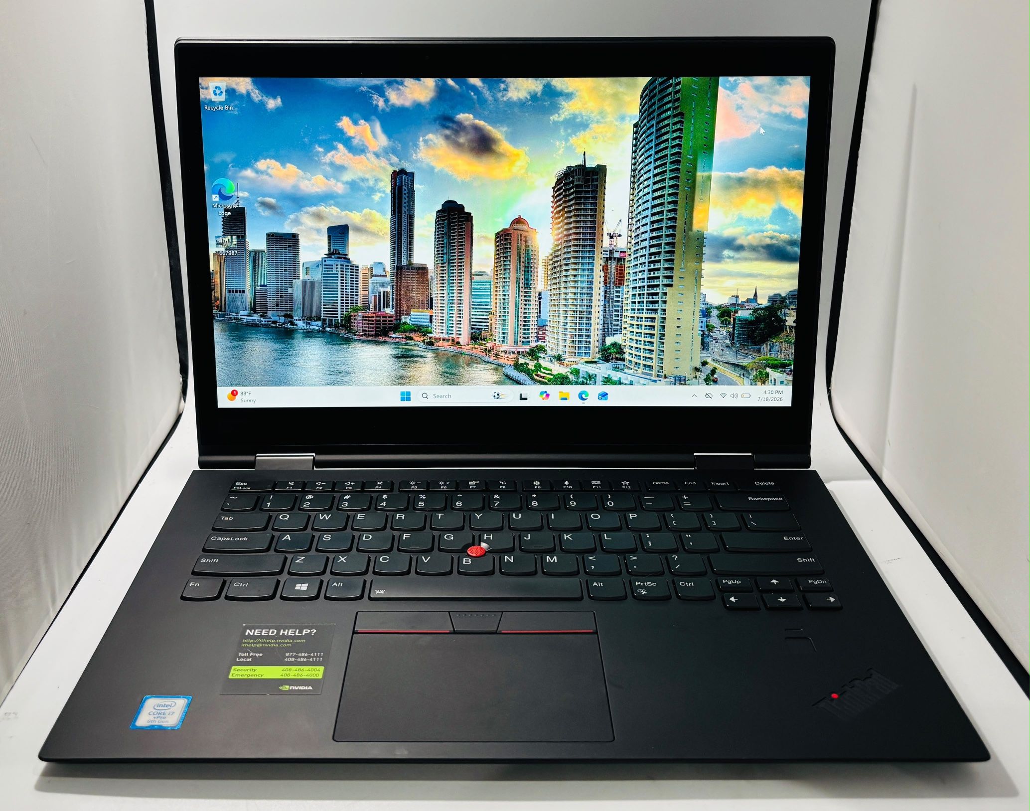 Lenovo X1 Yoga 3rd Gen i7 16GB 256GB SSD Touchscreen Laptop