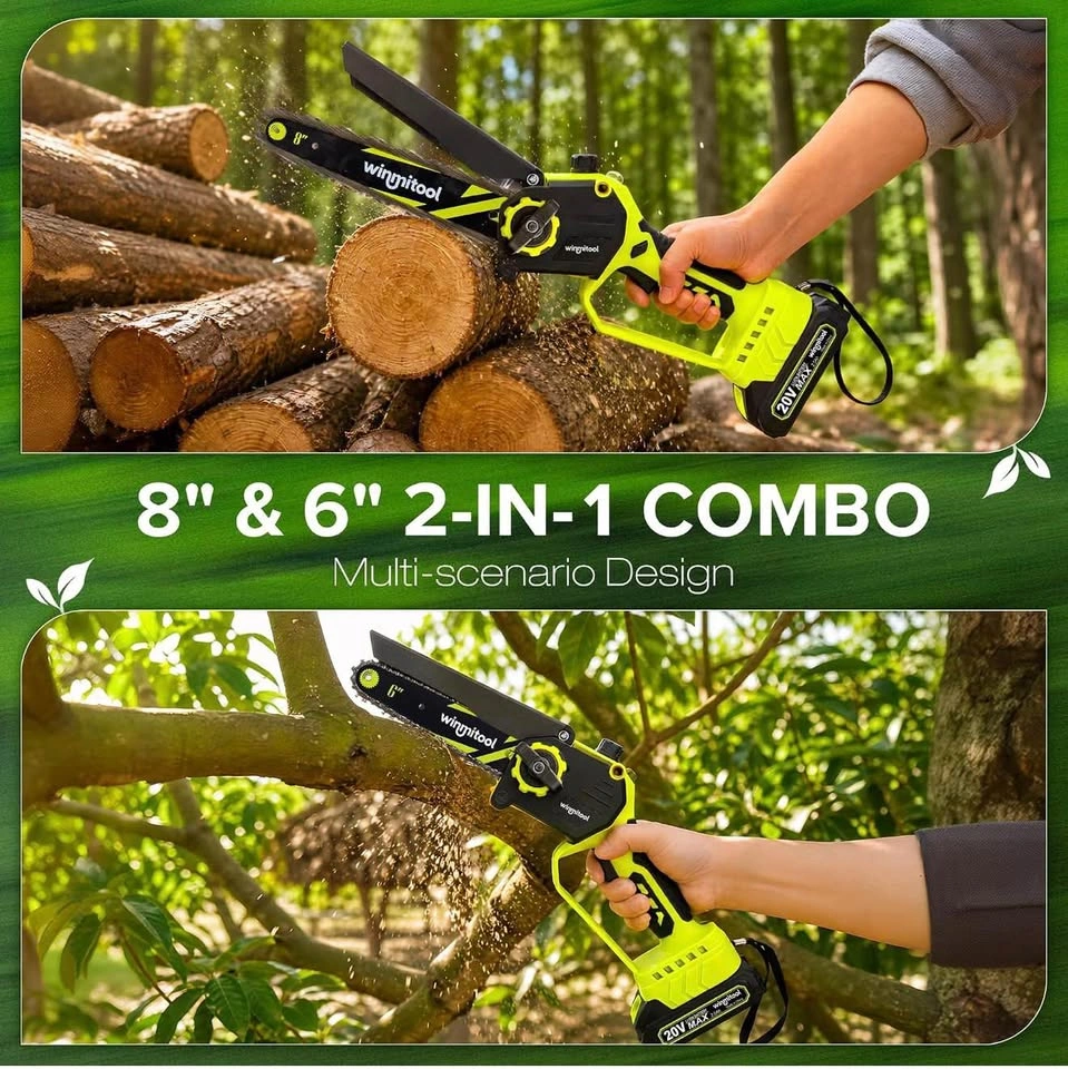 (New)1000W Mini Chainsaw Cordless with 2 Batteries - photo 2