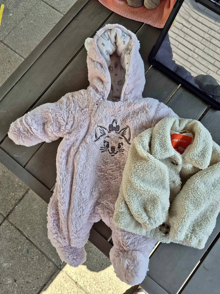 Disney Baby Marie Snowsuit and Joe Fresh Sherpa Jacket