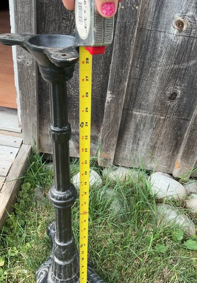 Vintage Cast Iron Bistro Table Base - photo 4