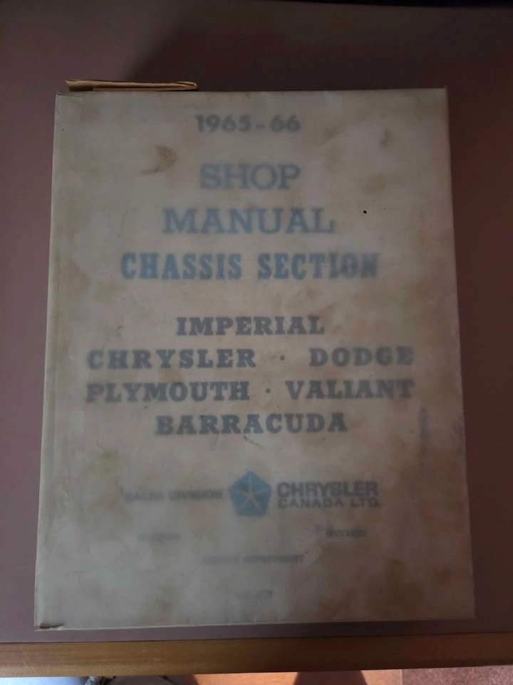 1965-66 Chrysler Dodge Shop Manual - photo 2
