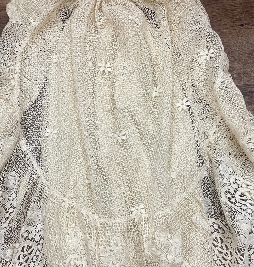 HANDMADE Royal Victorian doll dress, flowy cape with lace dress - photo 2