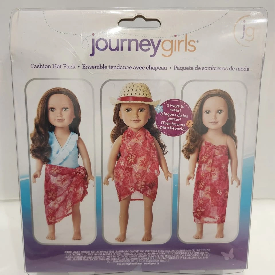 Journey Girls Doll Straw Hat Pack with 3 Dress Styles - photo 4