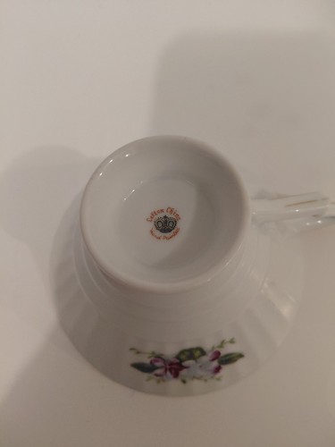 Vintage Lefton China Purple Violet Teacup Saucer Set Hand Painte - photo 5