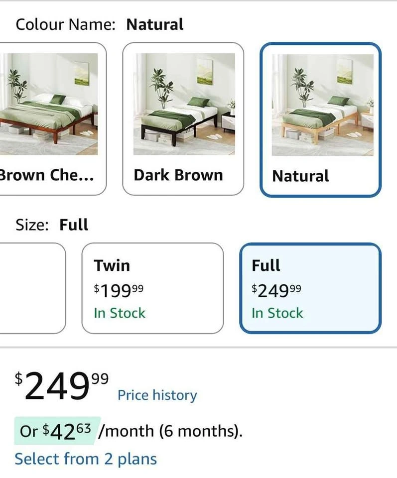 Full Size Wooden Platform Bed Frame - photo 5