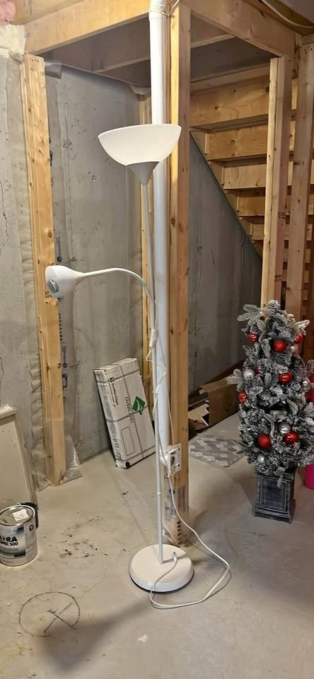 White Floor Lamp with Reading Light