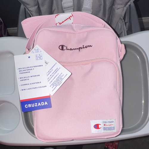 Champion Pink Women’s Small Crossbody Bag Zip Closure Adjustable