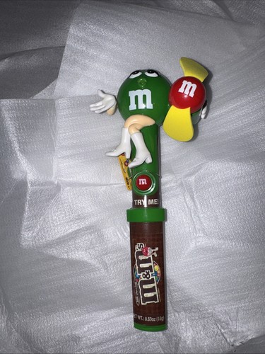 Vintage M&Ms Green Character Candy Dispenser Handheld Fan 2007 - photo 2