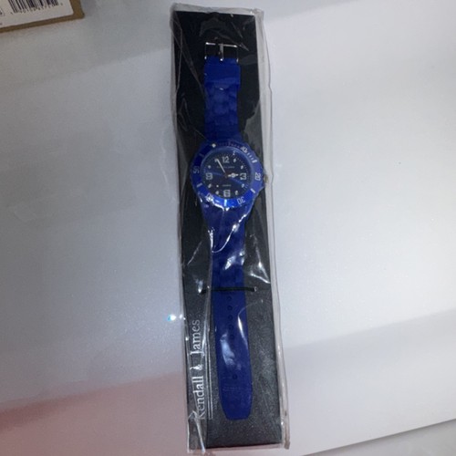 Kendal James Blue Analog Wristwatch Silicone Band Round