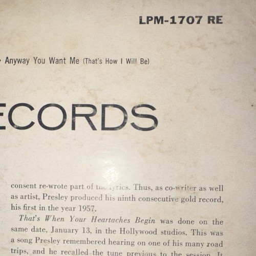 Elvis Presley Elvis' Golden Records LP RCA Victor 1957 Vinyl - photo 3