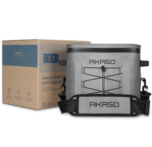 AKASO Cross-Belt Soft Cooler C1, 60h Insulation, Waterproof NBR