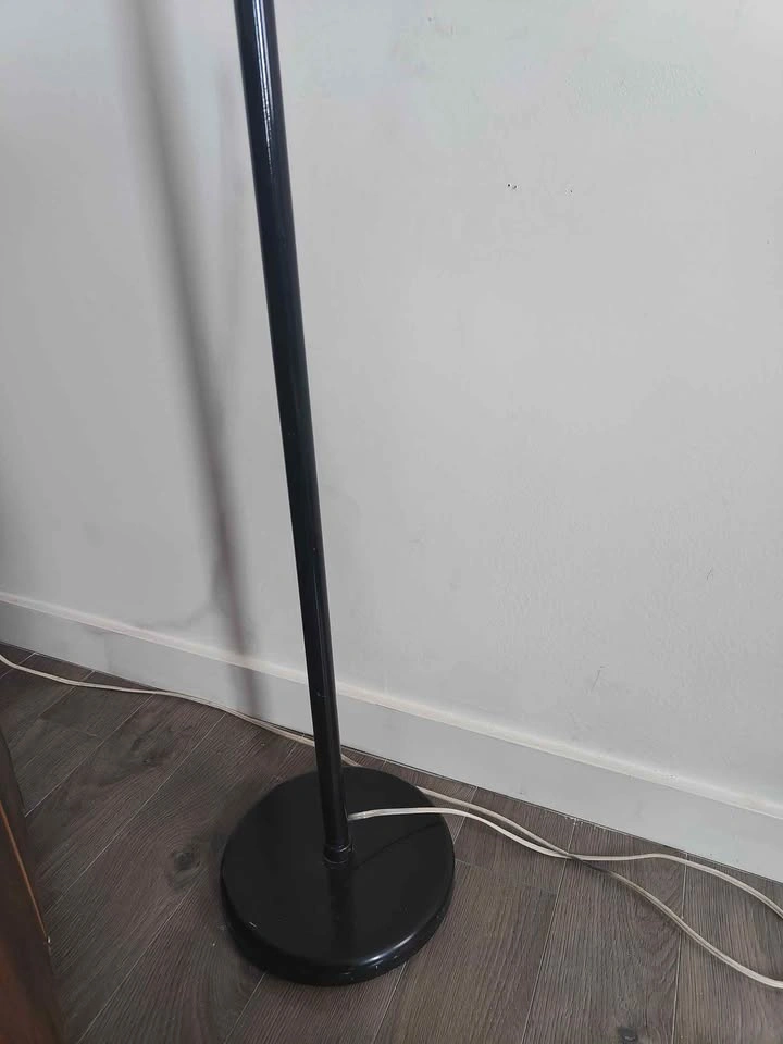 Ikea Black Swing Arm Floor Lamp with Patterned Shade - photo 4