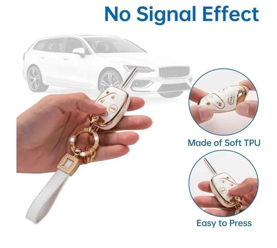 Honda Key Fob Cover with Leather Lanyard image indicator(3)