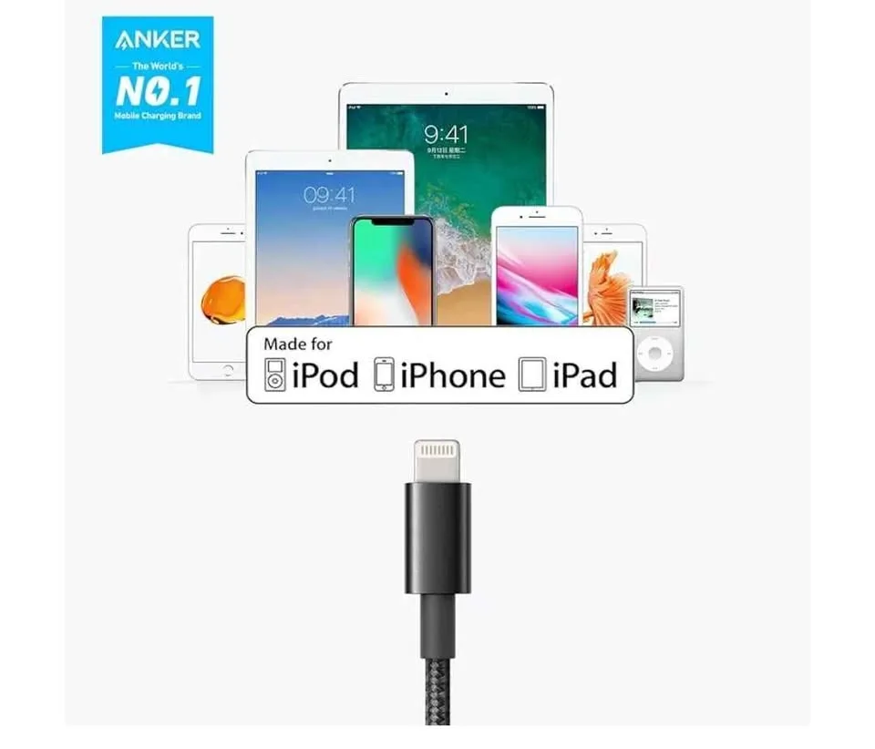 New. CABLE Double-Braided Nylon Lightning Apple MFi Certified image indicator(2)
