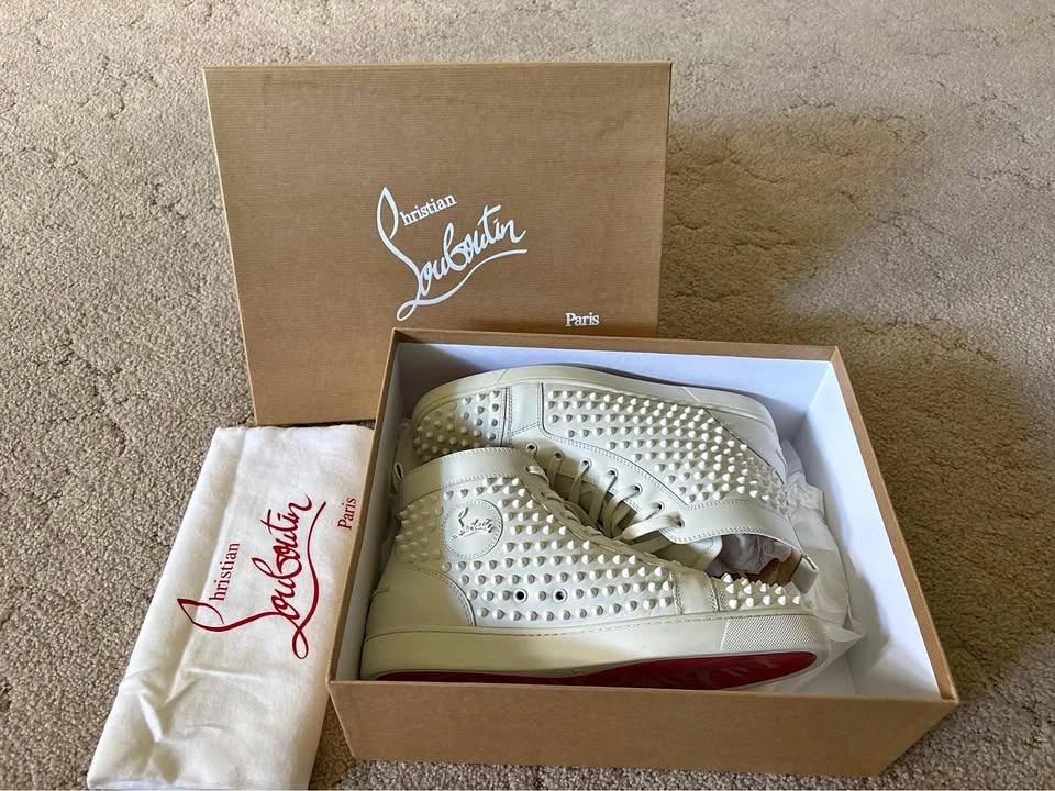 Christian Louboutin Louis Flat calf / Spikes Men’s sneakers