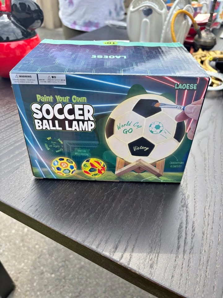 Paint your Own Light Up Soccer Ball Lamp