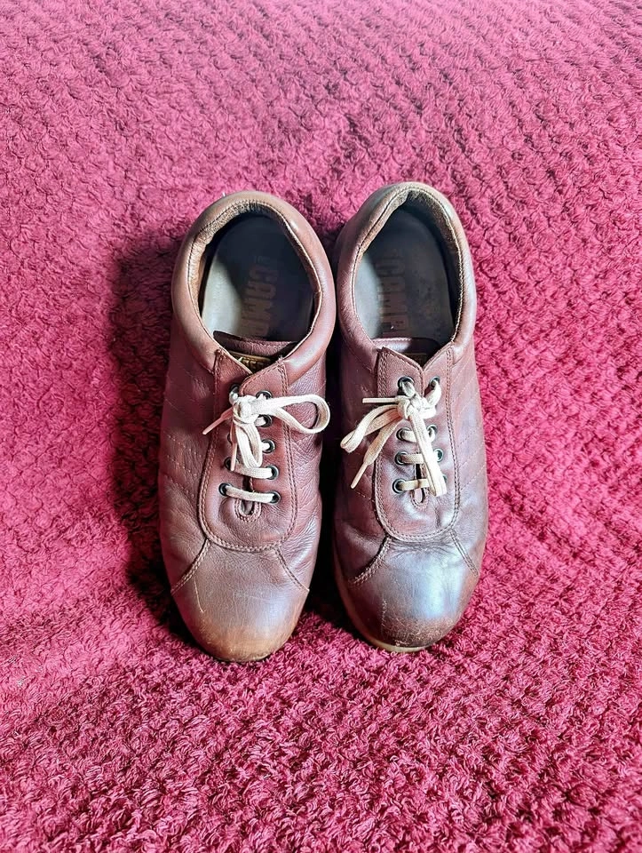 Camper Men Shoes Size 11 Brown Leather Made in Morocco