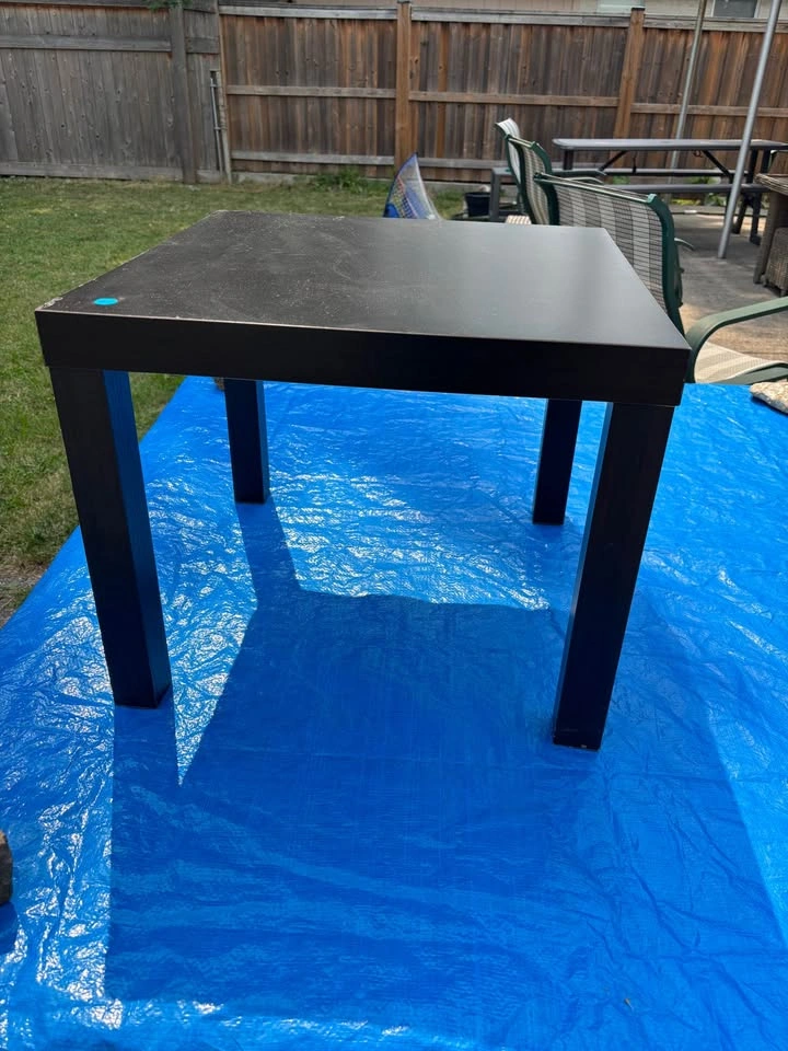 Square Dark Brown Side Table $20 - photo 2