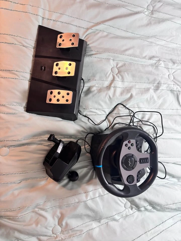 PXN V9 Gaming Steering Wheel with Pedals and Shifter - photo 2
